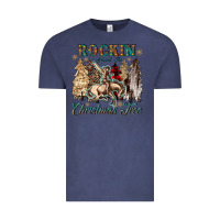 Vintage Denim rockin around the christmas tree Vintage Tee - CowGirlArtShop