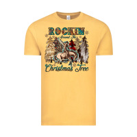 Vintage Mustard rockin around the christmas tree Vintage Tee - CowGirlArtShop