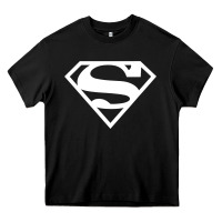 Black Supergirl White & Pink Shield Heavy Core Tee - longCreatives