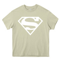 Mossy Supergirl White & Pink Shield Heavy Core Tee - longCreatives