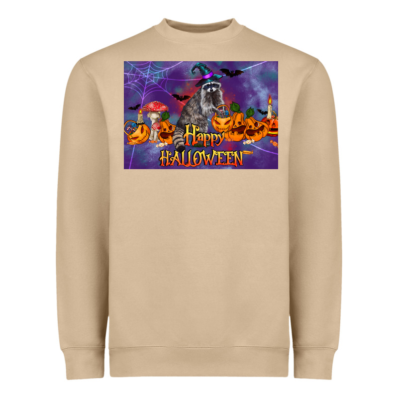 Happy Halloween Raccoon Heavyweight Sweatshirt by LillyAllenDesigns | Teevron