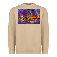 Mushroom Happy Halloween Raccoon Heavyweight Sweatshirt - LillyAllenDesigns