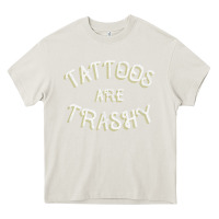 Cream Tattoos Are Trashy Funny Sarcastic Tattoo Gift Heavy Core Tee - longCreatives
