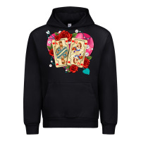 Black playing cards roses and pearls Urban Hoodie - AdoDesignShop