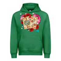 Emerald playing cards roses and pearls Urban Hoodie - AdoDesignShop