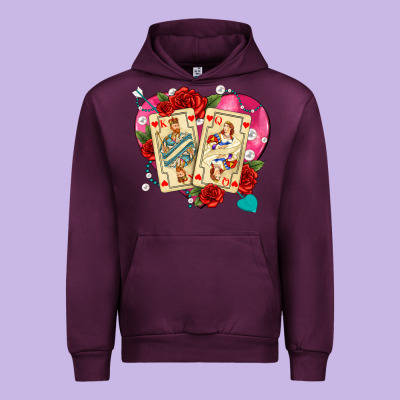 Playing Cards Roses And Pearls Urban Hoodie Designed By Adodesignshop