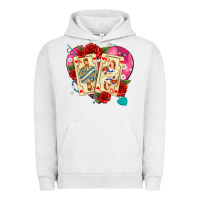 Pigment Lunar Rock playing cards roses and pearls Urban Hoodie - AdoDesignShop