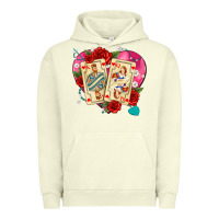 Pigment Pistachio playing cards roses and pearls Urban Hoodie - AdoDesignShop