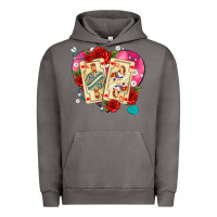 Pigment Tornado playing cards roses and pearls Urban Hoodie - AdoDesignShop