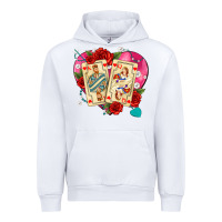 White playing cards roses and pearls Urban Hoodie - AdoDesignShop