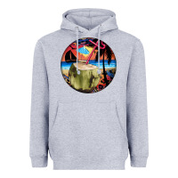 Heather Grey coconut drink colorful leopard Heavyweight Hoodie - BarkalooDesign