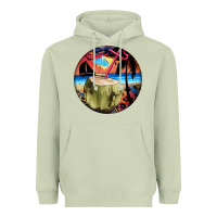 Matcha coconut drink colorful leopard Heavyweight Hoodie - BarkalooDesign