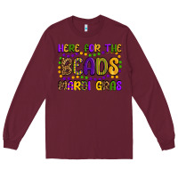 Burgundy here for the beads mardi gras Long Sleeve Tee - OliviaCreatesArt
