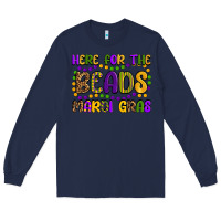 Navy here for the beads mardi gras Long Sleeve Tee - OliviaCreatesArt