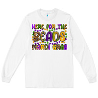 White here for the beads mardi gras Long Sleeve Tee - OliviaCreatesArt