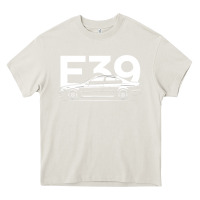 Cream E39 5 Series  Car Silhouette Heavy Core Tee - longCreatives