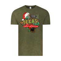 Vintage Olive texas christmas Vintage Tee - CowGirlArtShop