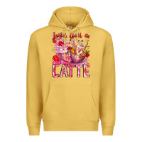 Antique Gold Love You Latte Valentine Cupid Premium Hoodie - CowhideDigitalArt