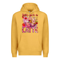 Mustard Love You Latte Valentine Cupid Premium Hoodie - CowhideDigitalArt