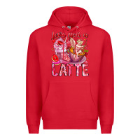 Red Love You Latte Valentine Cupid Premium Hoodie - CowhideDigitalArt
