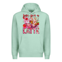 Seafoam Love You Latte Valentine Cupid Premium Hoodie - CowhideDigitalArt