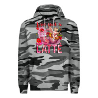 Slate Camo Love You Latte Valentine Cupid Premium Hoodie - CowhideDigitalArt