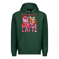 Sports Green Love You Latte Valentine Cupid Premium Hoodie - CowhideDigitalArt