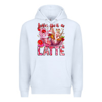 White Love You Latte Valentine Cupid Premium Hoodie - CowhideDigitalArt