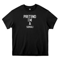 Black pretend i`m a somali shirt funny halloween Heavy Core Tee - longCreatives