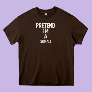 Pretend I`m A Somali Shirt Funny Halloween Heavy Core Tee Designed By Longcreatives