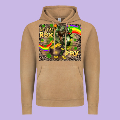 St. Pat Rex Day Vintage Hoodie Designed By Cowgirlartshop