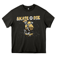 Asphalt skate or die funny skeleton skating skater halloween costume Heavy Core Tee - longCreatives