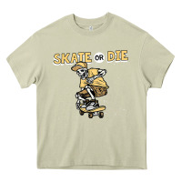 Mossy skate or die funny skeleton skating skater halloween costume Heavy Core Tee - longCreatives