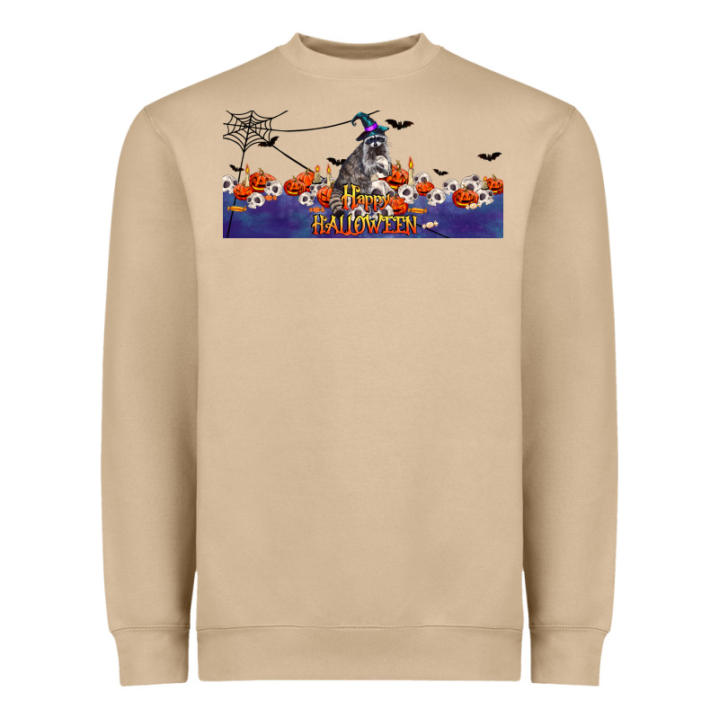 Happy Halloween Raccon Heavyweight Sweatshirt by LillyAllenDesigns | Teevron