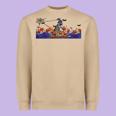 Happy Halloween Raccon Heavyweight Sweatshirt Designed By Lillyallendesigns