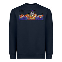 Navy Happy Halloween Raccon Heavyweight Sweatshirt - LillyAllenDesigns