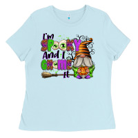 Baby Blue I'm Spooky and I Gnome It Ladies Tee - texasbilliewilder