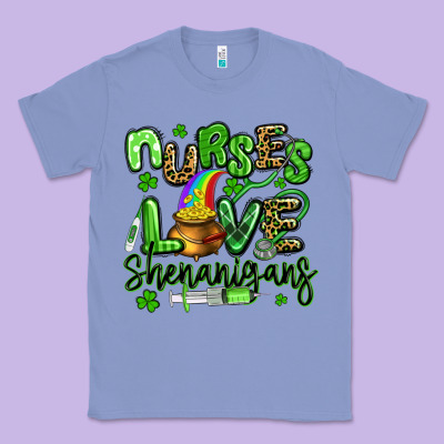 Nurses Love Shenanigans St Patricks Day Classic Tee Designed By Artiststas