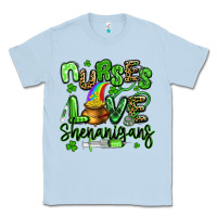 Dusty Blue nurses love shenanigans st patricks day Classic Tee - Artiststas