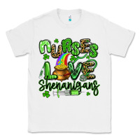 White nurses love shenanigans st patricks day Classic Tee - Artiststas