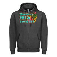 Charcoal Heather raised 90's country guitar cactus sunflower's Zipper Hoodie - Artiststas