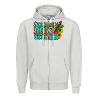 Dove Grey raised 90's country guitar cactus sunflower's Zipper Hoodie - Artiststas