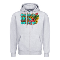 Heather Grey raised 90's country guitar cactus sunflower's Zipper Hoodie - Artiststas