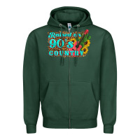Sports Green raised 90's country guitar cactus sunflower's Zipper Hoodie - Artiststas