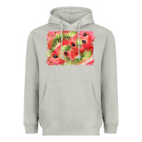 Watermelon Strawberry Kiwi Background Heavyweight Hoodie | Teevron