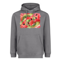 Storm watermelon strawberry kiwi background Heavyweight Hoodie - BarkalooDesign