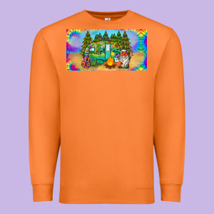 Hippie Soul License Plate Premium Sweatshirt Designed By Barkaloodesign