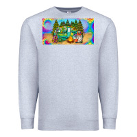Heather Grey hippie soul license plate Premium Sweatshirt - BarkalooDesign