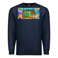 Navy hippie soul license plate Premium Sweatshirt - BarkalooDesign
