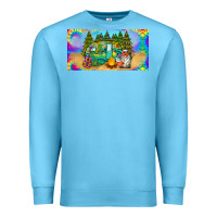 Ocean Blue hippie soul license plate Premium Sweatshirt - BarkalooDesign